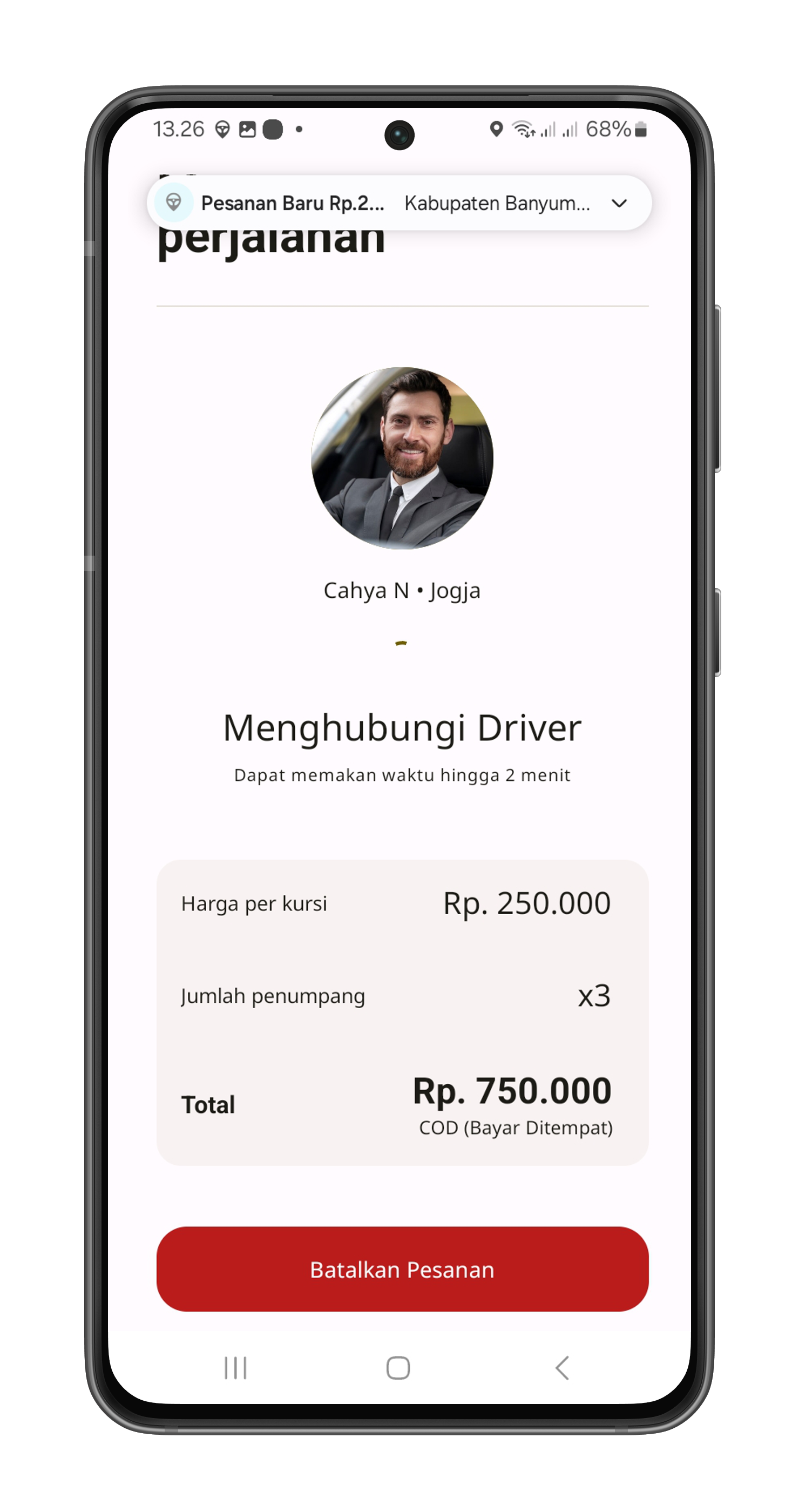 Tangkapan layar: Fitur agen/pencari